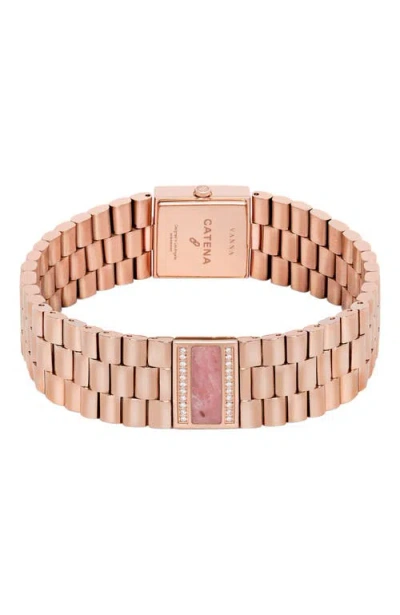 Vanna Catena Double-gemstone Bracelet Watch In Gold