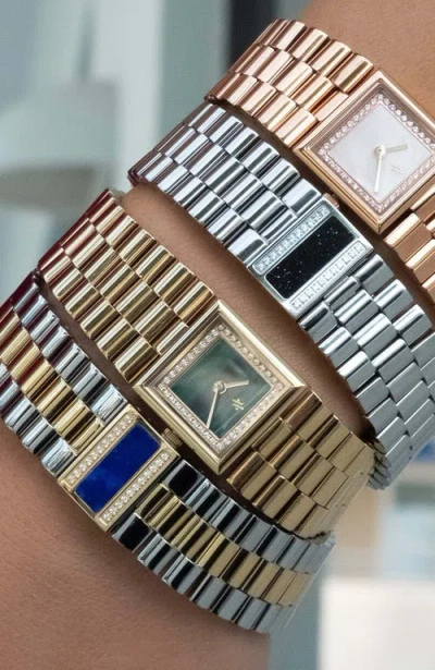 Vanna Catena Double-gemstone Bracelet Watch In Gold