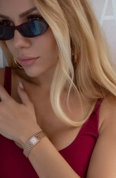 Vanna Catena Double-gemstone Bracelet Watch In Gold