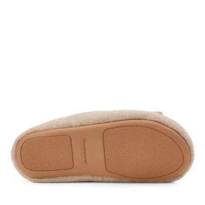 Dearfoams Josie Knit Clog Slipper With Bow In Brown