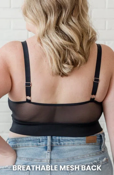 Davin & Adley Sophie Maternity And Nursing Bralette In Black