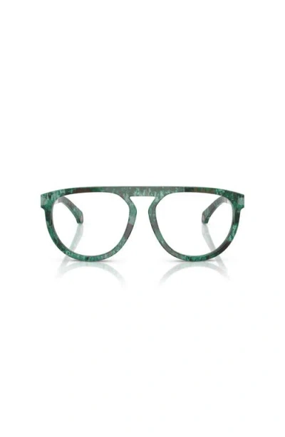 Moncler 55mm Pilot Optical Glasses In Green