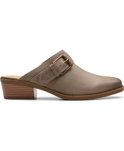 Clarks Danyelle Mist Leather Mule In Brown