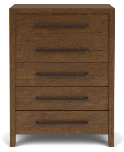 Macy's Davie King 3-pc. Set (upholstered Bed, Chest & 1-drawer Nightstand) In Brown