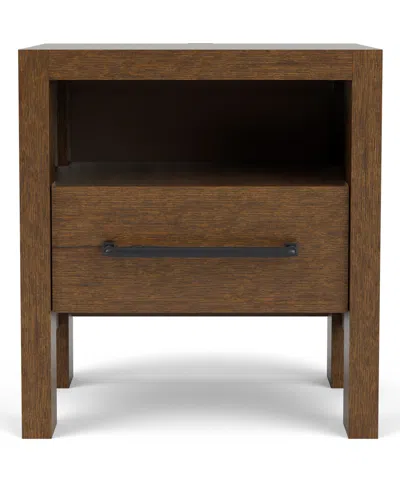 Macy's Davie King 3-pc. Set (upholstered Bed, Chest & 1-drawer Nightstand) In Brown