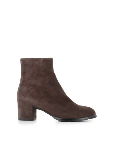 Del Carlo 55mm Block-heel Zip Boots In Brown