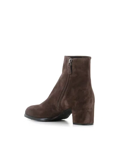 Del Carlo 55mm Block-heel Zip Boots In Brown