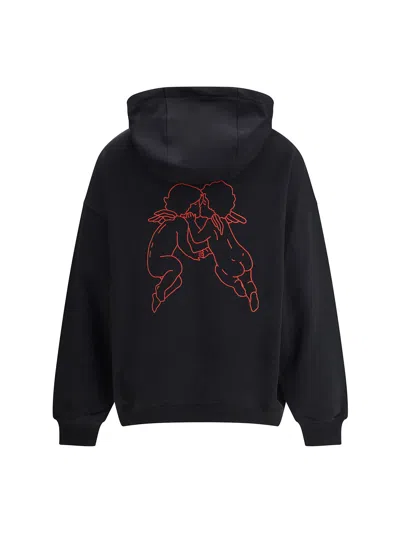 Fiorucci Kissing Angels Love Print Relaxed Hoodie In Multi