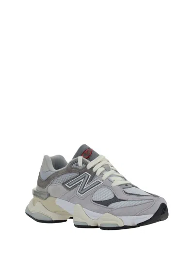 New Balance Grey Low Top Sneakers With Logo Detail On The Side In Suede And Tech Fabric Man In Multi