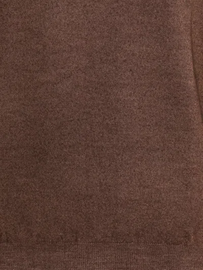 Cruciani Ribbed Turtleneck Knitwear In Brown