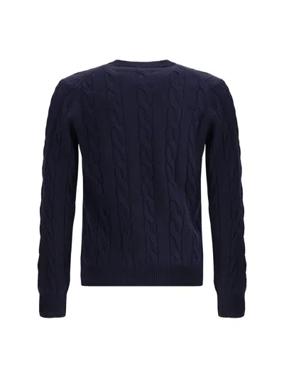 Aragona Braided-effect Crewneck Sweater In Blue