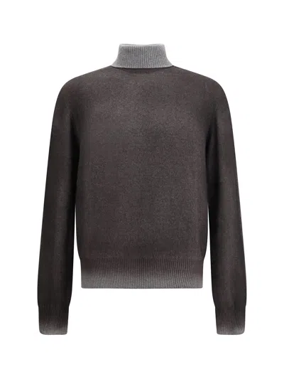 Aragona Cashmere Gradient Turtleneck Knitwear In Gray