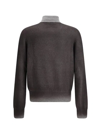 Aragona Cashmere Gradient Turtleneck Knitwear In Gray