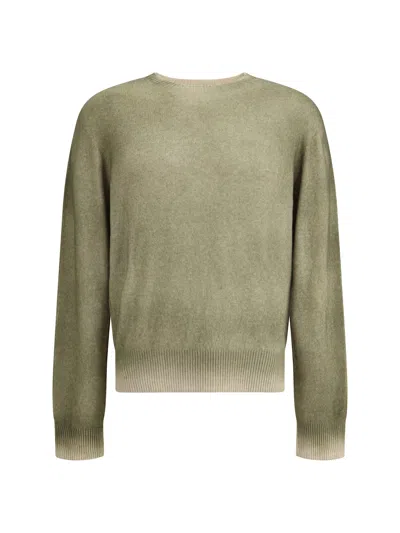 Aragona Cashmere Crewneck With Gradient Effect In Green