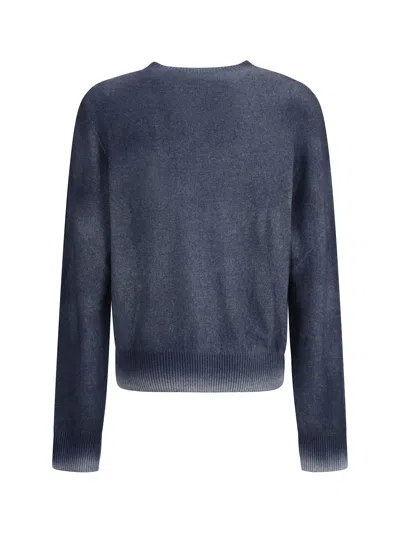 Aragona Cashmere Crewneck With Gradient Effect In Blue