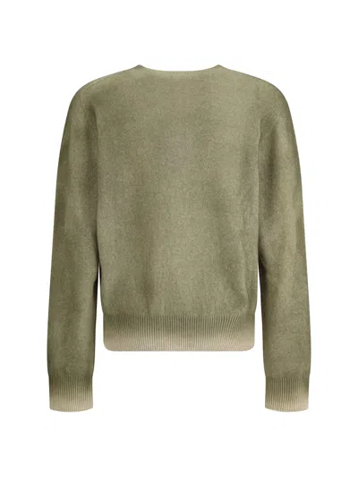 Aragona Cashmere Crewneck With Gradient Effect In Green
