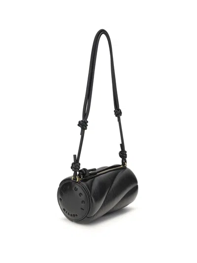 Fiorucci Black Lamb Ovis Aries Aries Shoulder Bag In Black