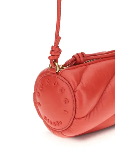 Fiorucci Red Leather Mini Mella Shoulder Bag In Red