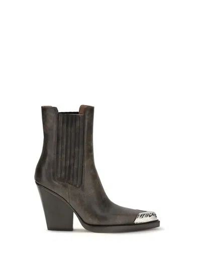 Paris Texas Dallas Texan Ankle Boots In Gray