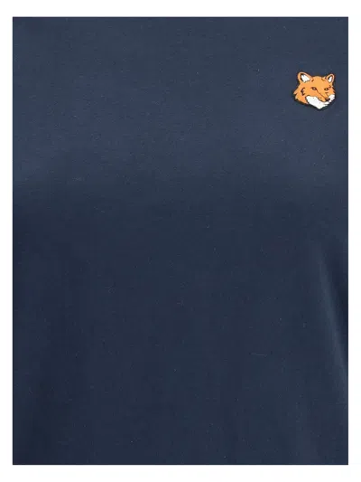 Maison Kitsuné Navy Fox Head T-shirt In Blue