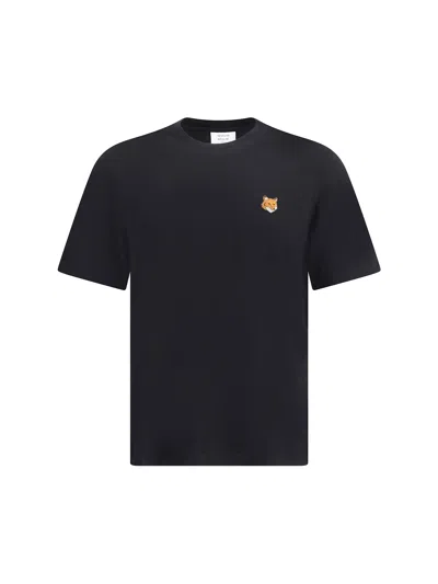 Maison Kitsuné Maison Kitsune Fox Head T Shirt In Black