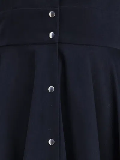 Ella Long Flared Dress In Blue