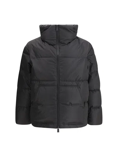Premiata Padded Nylon Down Jacket In Black