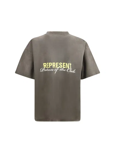 Represent Script Logo T-shirt In Gray