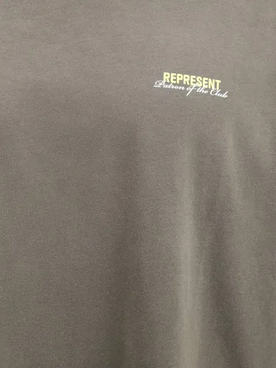 Represent Script Logo T-shirt In Gray