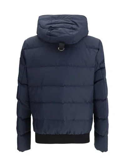Moose Knuckles Cloud Detachable-hood Shell-down Jacket Navy In Multi