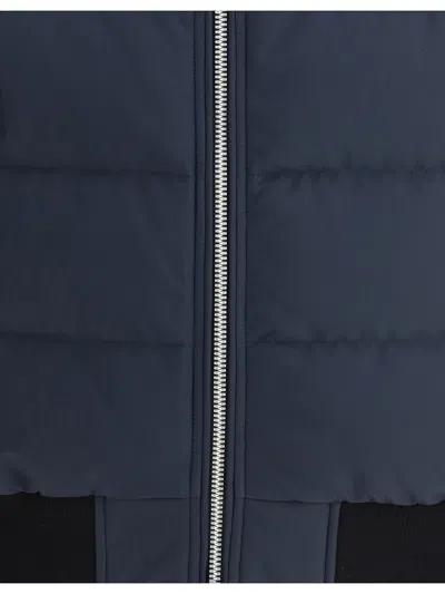 Moose Knuckles Cloud Detachable-hood Shell-down Jacket Navy In Multi