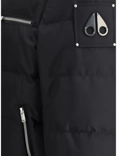 Moose Knuckles Cloud Bomber Jacket With Lambskin Finishes In Black