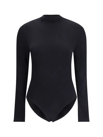 Wolford Fitted High Neck Long Sleeve Body In Black