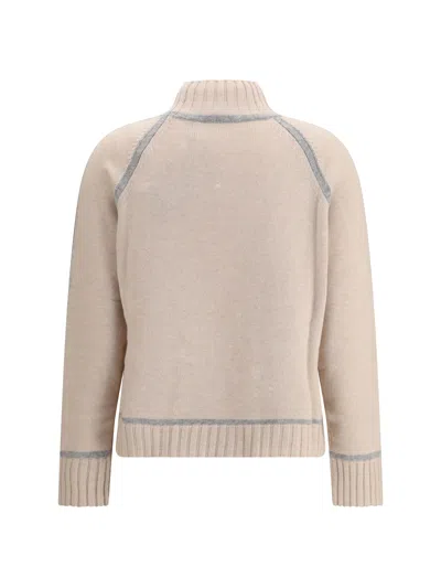 Max Mara Pescara Turtleneck Wool-cashmere Sweater In Brown