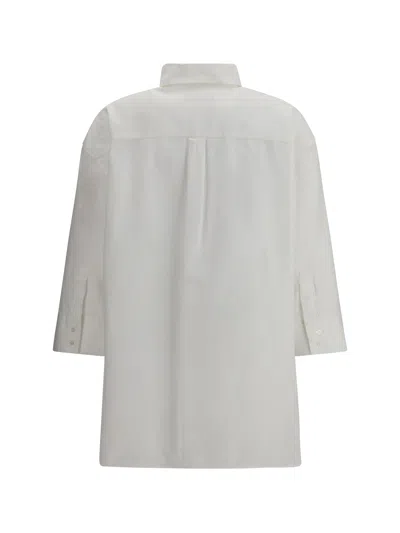 Weekend Max Mara White Cotton Oversize Queva Shirt In White