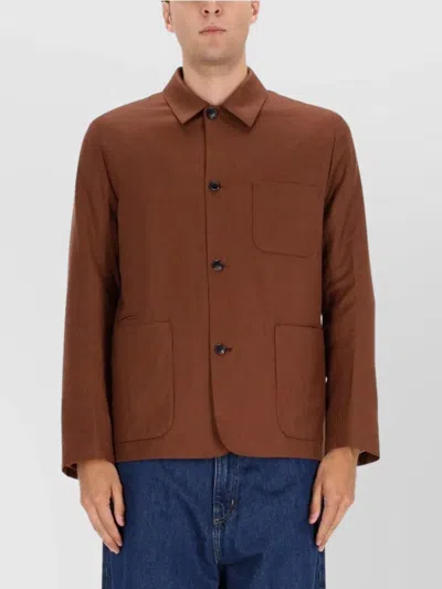 Paul Smith Work Jacket In Brown