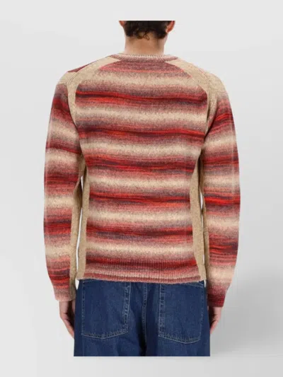 Paul Smith Striped Sweater In Brown