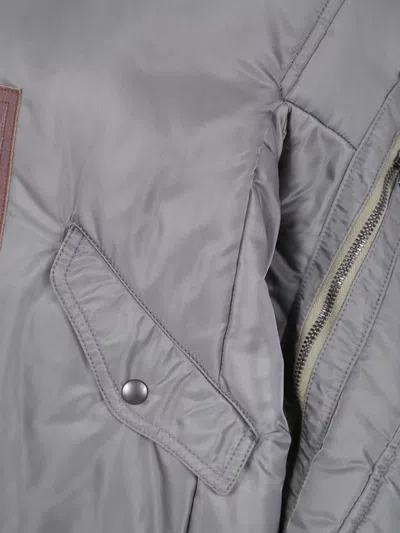 Junya Watanabe Oversized Bomber Jacket Ribbed Cuffs In Gray