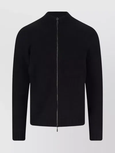 Drumohr Classic Black Sweater With Round Neckline In Blue