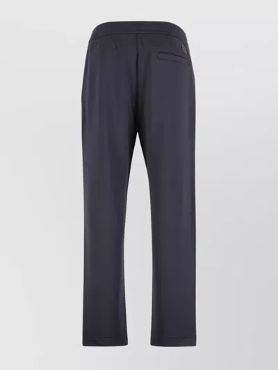 Moncler Cotton Blend Trousers Elastic Waist In Gray