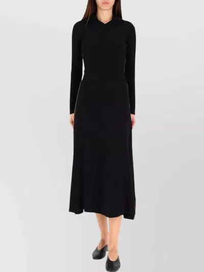 Paul Smith Midi Knitwear With Side Zipper And V Neck In Black