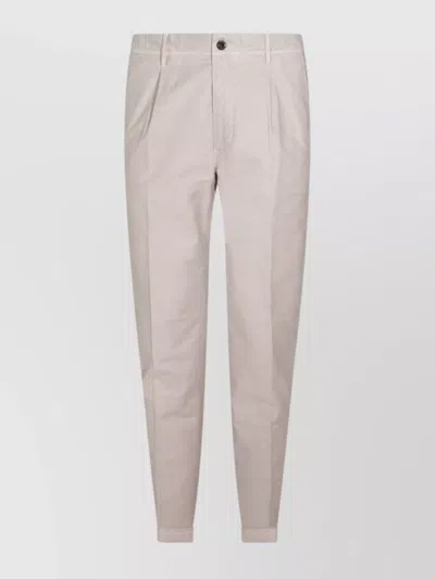 Incotex Trousers With Tapered Leg And Pockets In Neutral