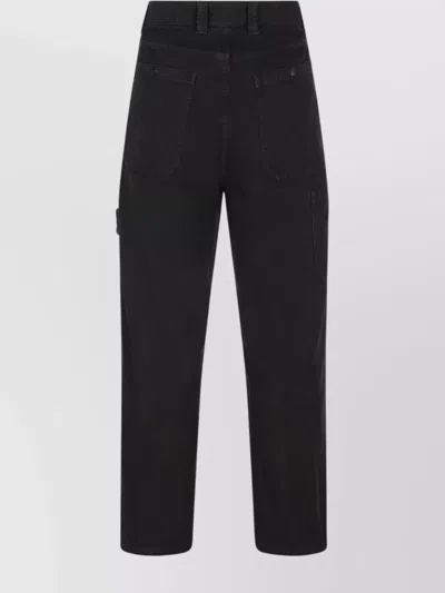 Stone Island Cotton Regular Fit Pants In Black
