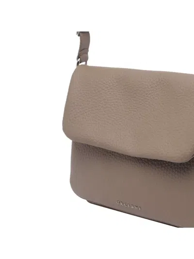 Orciani Taupe Small Soft Diana Crossbody Bag In Neutral