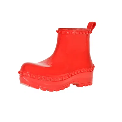 Carmen Sol Graziano Jelly Studded Boots In Orange