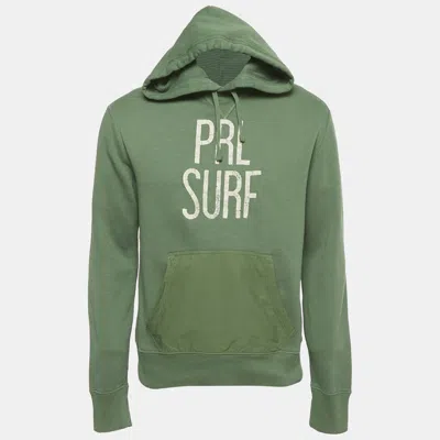 Pre-owned Polo Ralph Lauren Green Printed Cotton Hoodie S