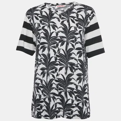Pre-owned See By Chloé White /black Printed Modal & Cotton T-shirt M