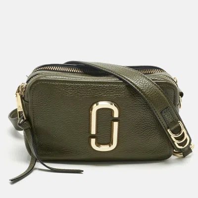 Pre-owned Marc Jacobs Olive Green Leather The Softshot 21 Camera Bag