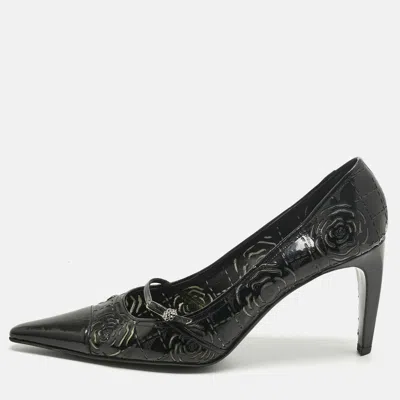 Pre-owned Chanel Black Patent Leather Pumps Size 38