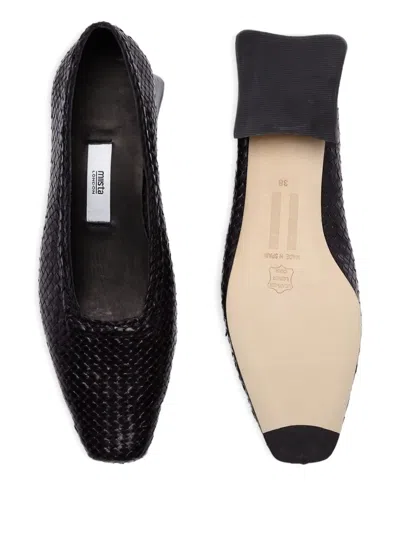 Miista 40mm Woven-leather Pumps In Black
